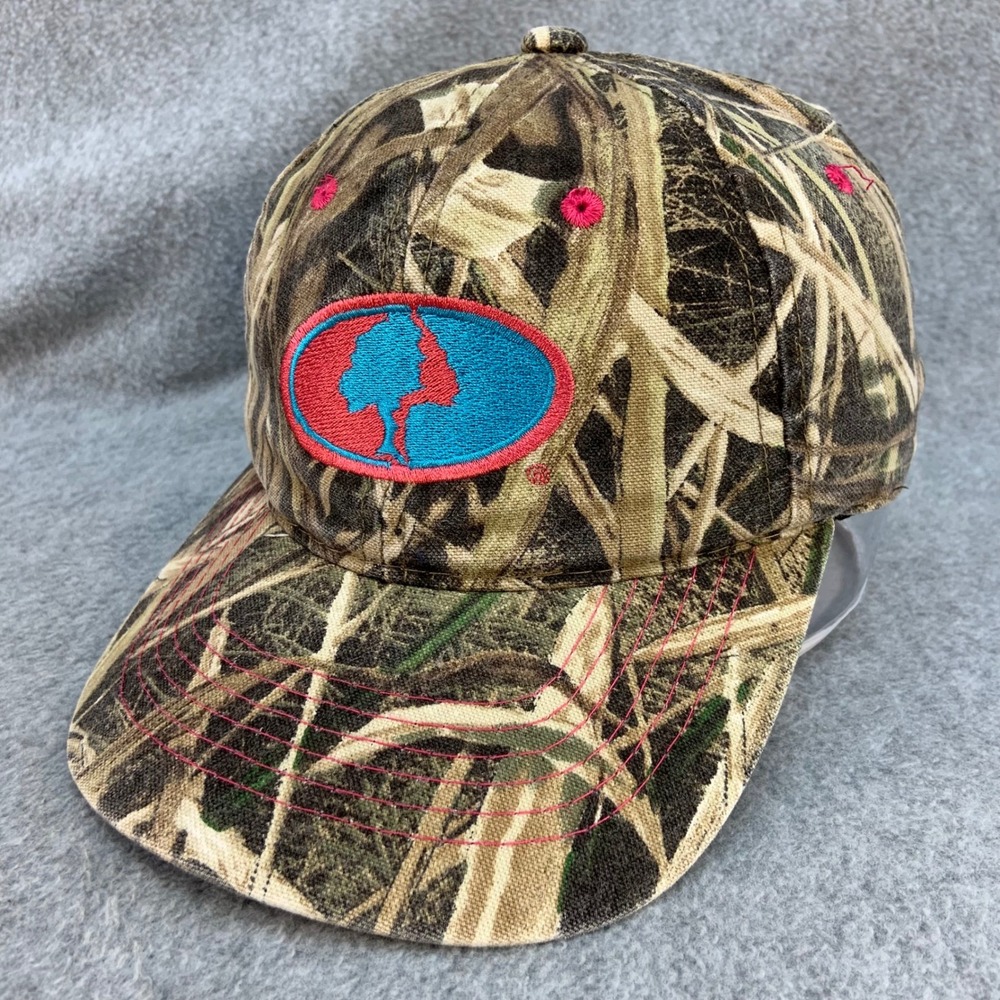 Mossy Oak Tree Logo Womens Camo Baseball Hat Pink Accents OSFM